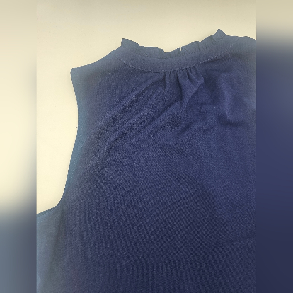 41 Hawthorn Metal Studded Women's Blouse Sleeveless Blue Size L - Picture 8 of 15